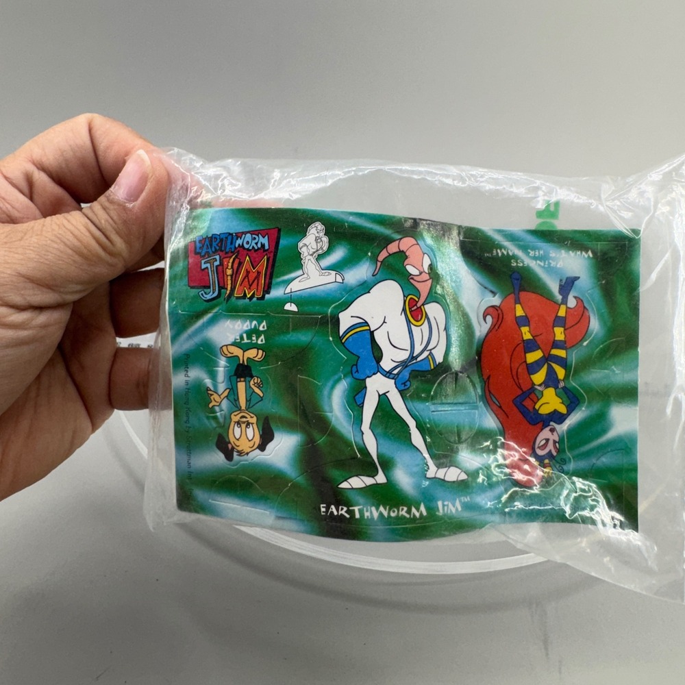 Taco Bell Earthworm Jim 1995 Toy Sealed Green Vintage 90s Collectible